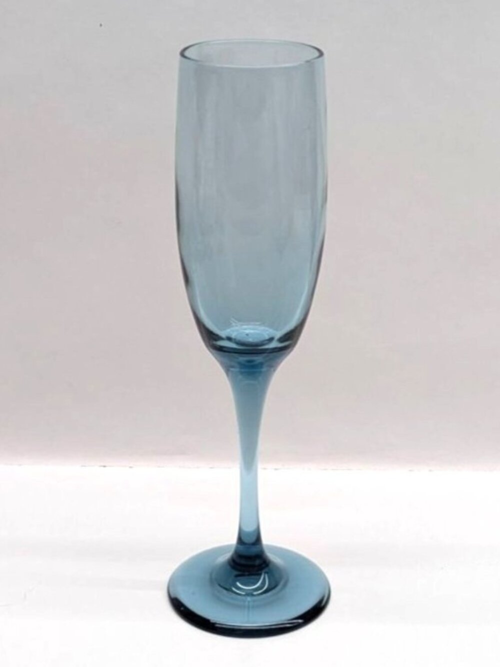 Libbey Blue Flute Champagne Glass Elegant Stemware